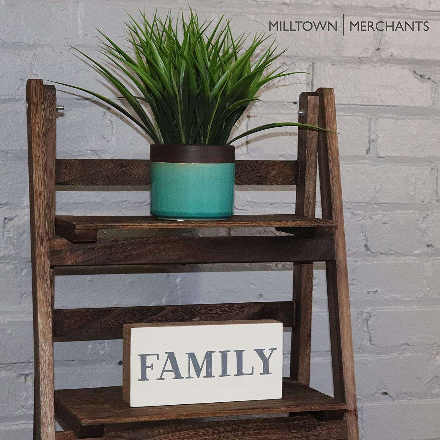 Milltown Merchants Ladder Bookshelf - Brown