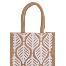 Load image into Gallery viewer, Small Leaf Burlap Tote Bag
