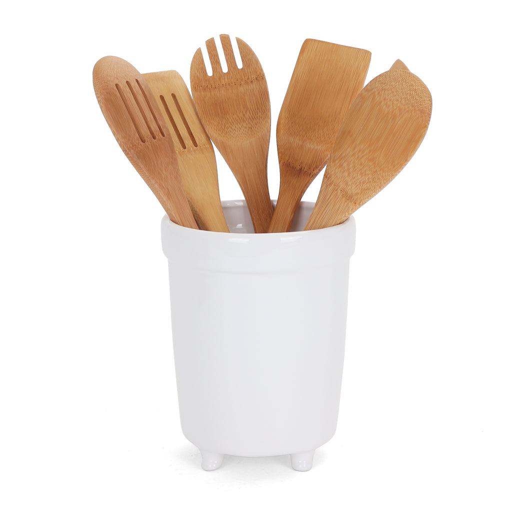 Classic Utensil Holder - White