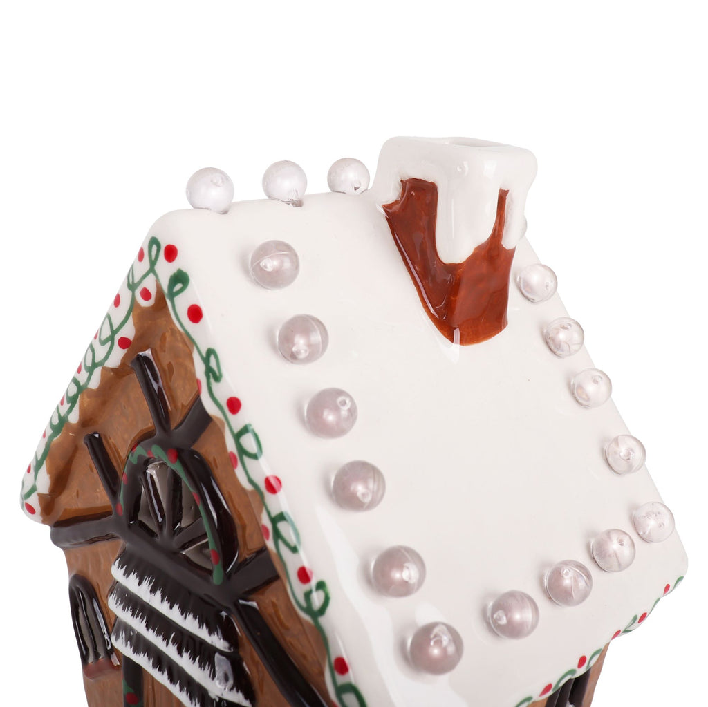 Lighted Ceramic Gingerbread House