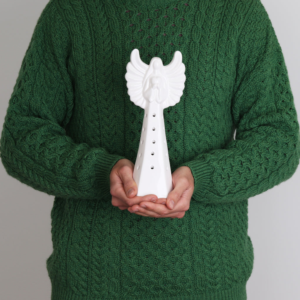 White Lighted Ceramic Angel
