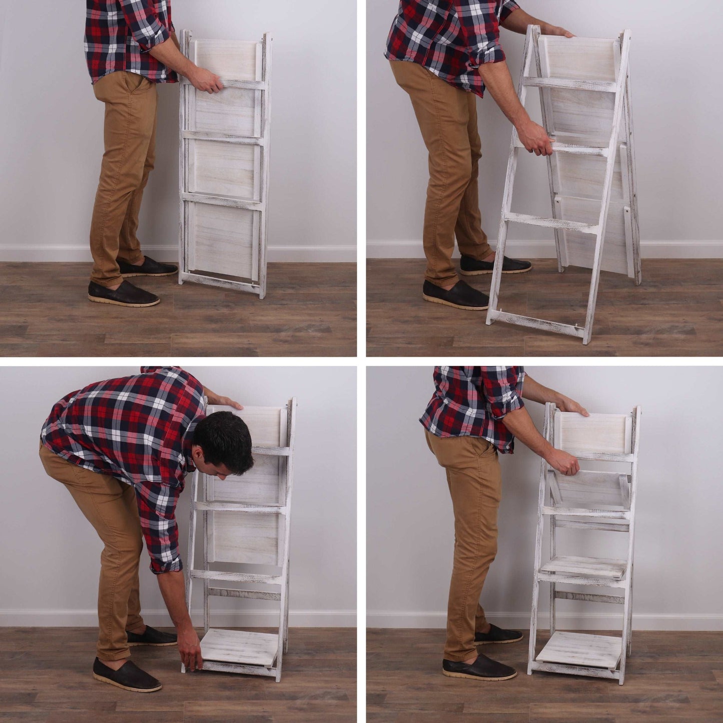 Milltown Merchants Ladder Bookshelf - White