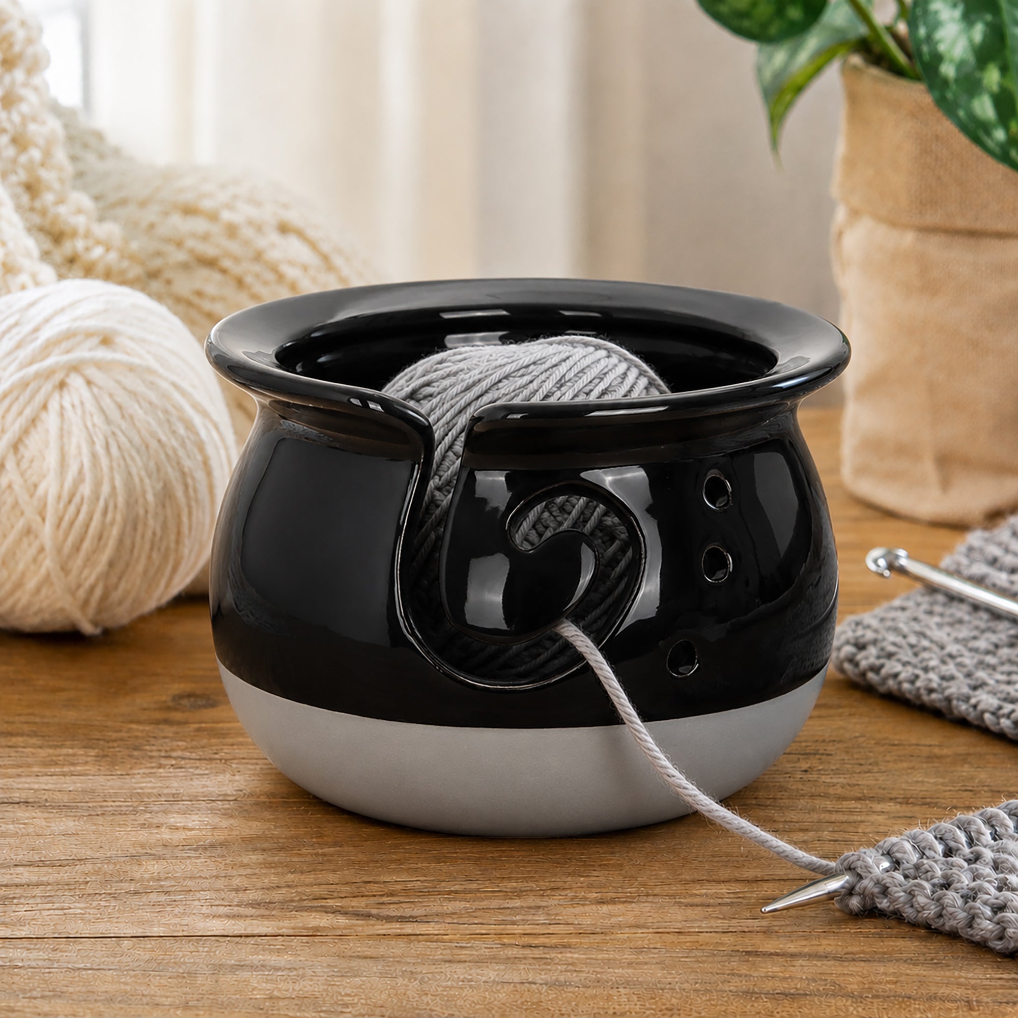 Artisan Yarn Bowl - Black