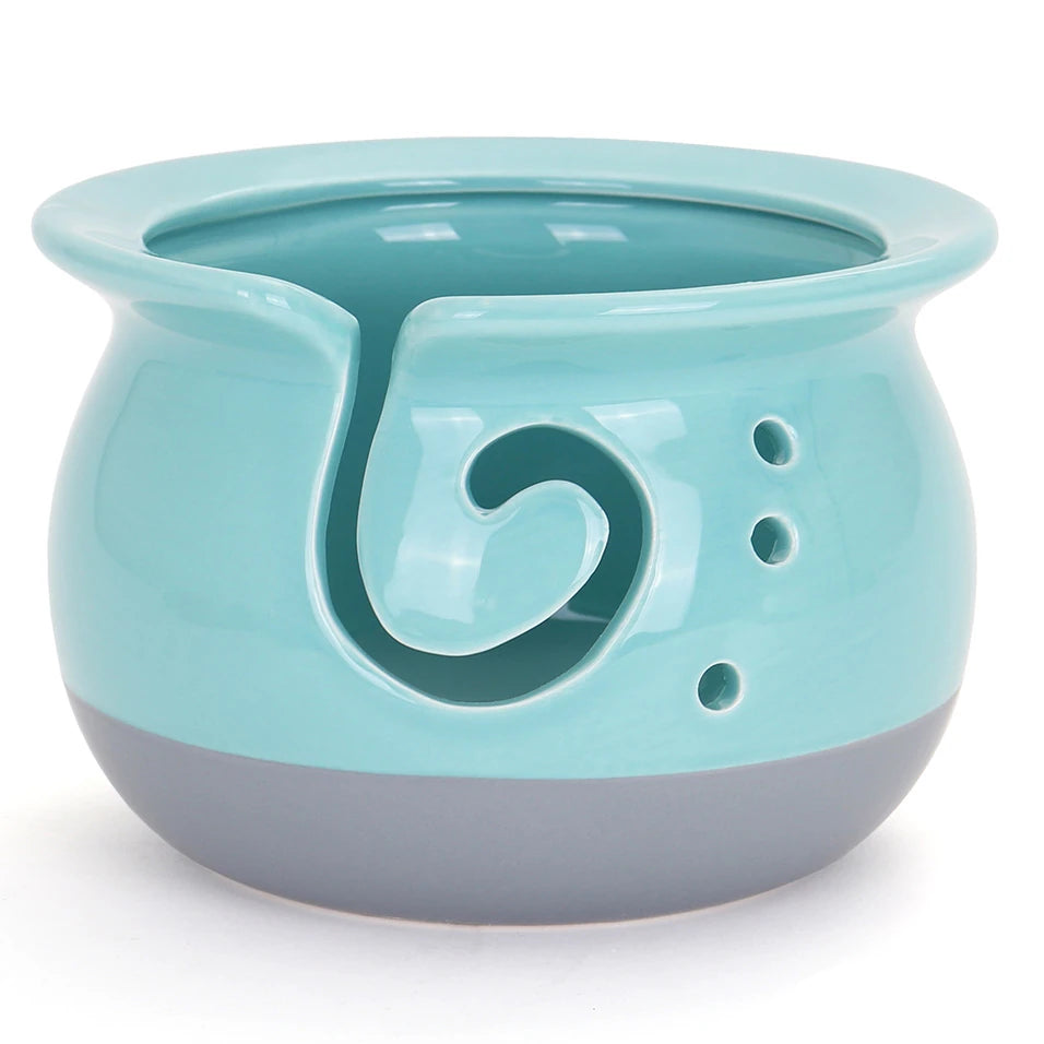 Artisan Yarn Bowl - Aqua