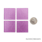 Light Purple Glitter Mosaic Tile 48 mm