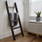 Brown Wooden Blanket Ladder