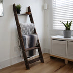 Brown Wooden Blanket Ladder