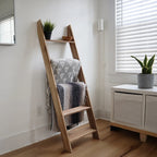 Driftwood Wooden Blanket Ladder