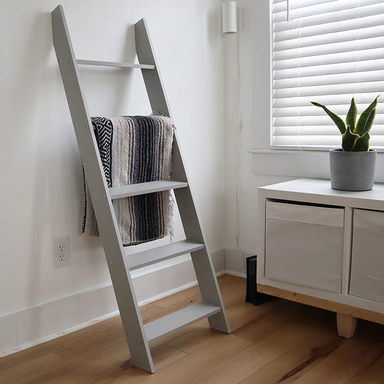 Grey Wooden Blanket Ladder