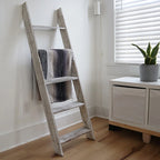 Distressed White Blanket Ladder