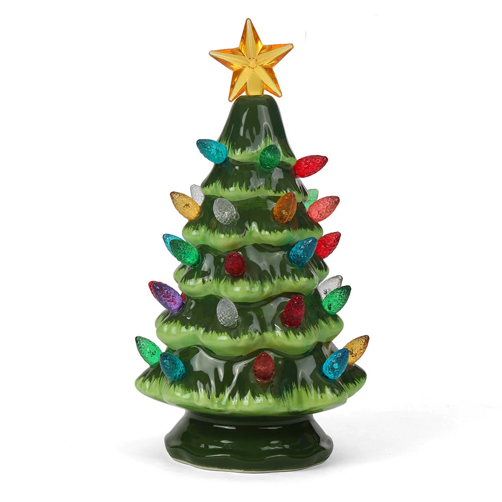 6.75" Green Ceramic Christmas Tree