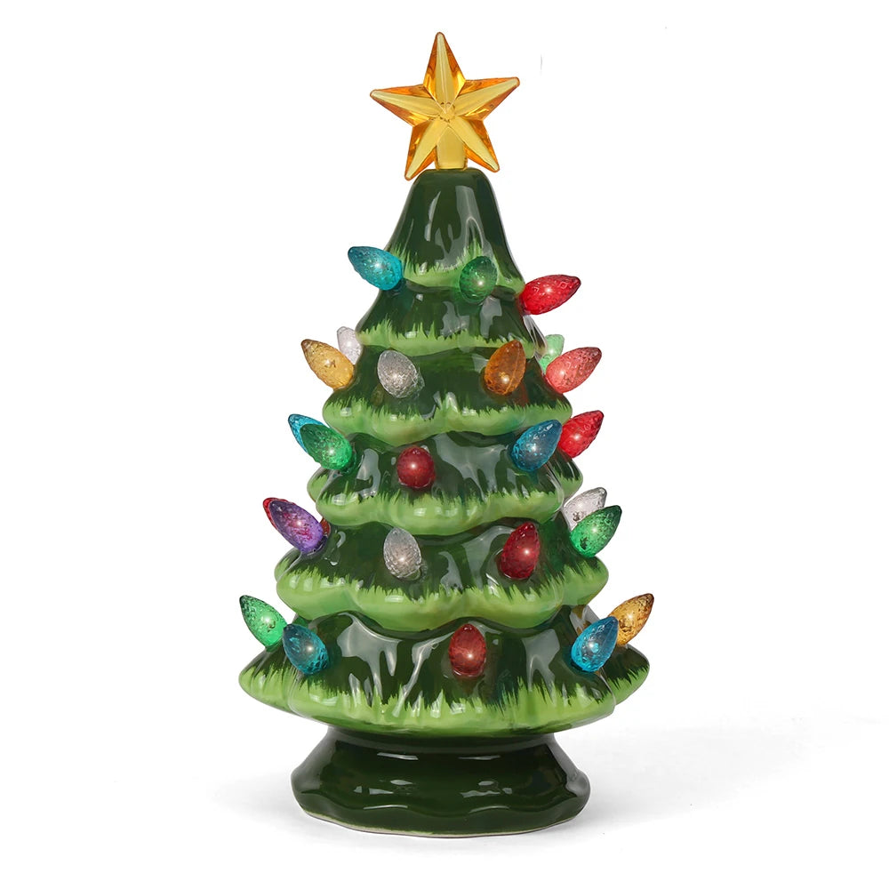 6.75" Green Ceramic Christmas Tree