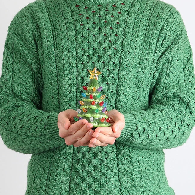 6.75" Green Ceramic Christmas Tree