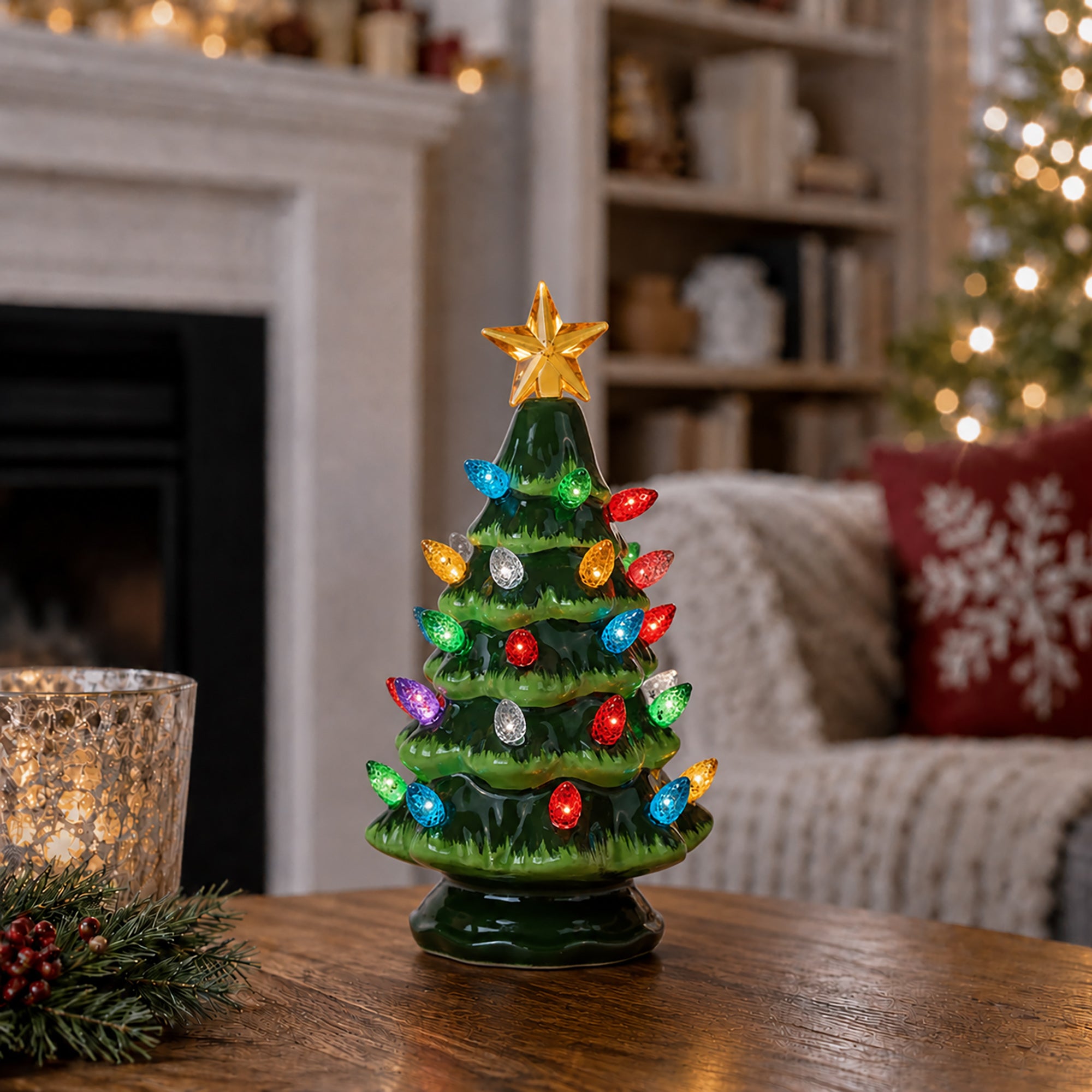 Green Ceramic Christmas Tree - Small