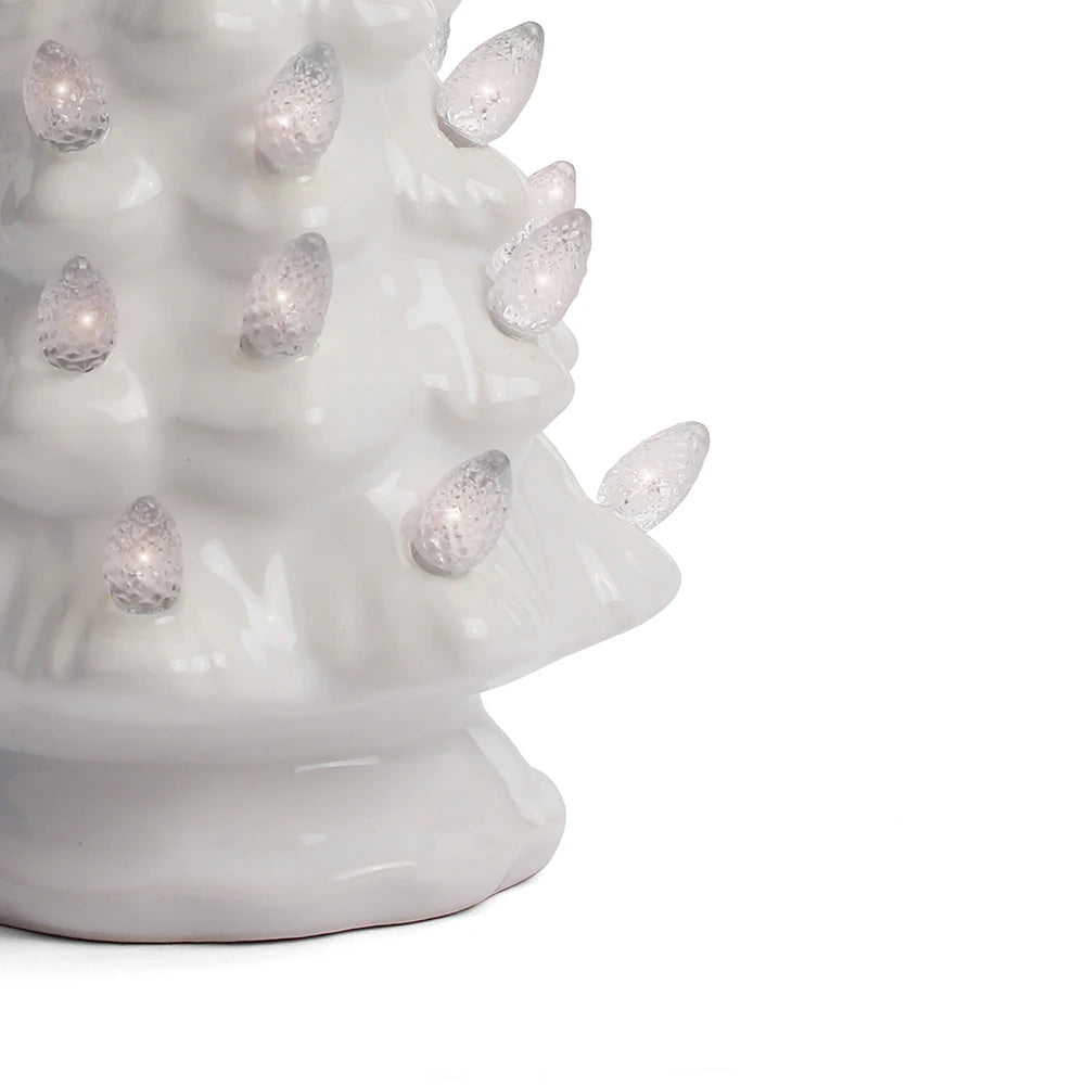 6.75" White Ceramic Christmas Tree