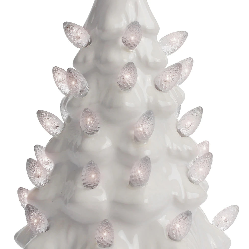 6.75" White Ceramic Christmas Tree