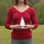 6.75" White Ceramic Christmas Tree