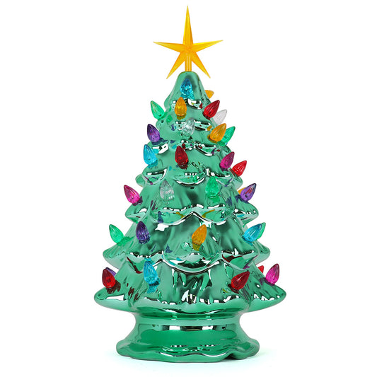 Emerald Pearl Ceramic Christmas Tree - Medium