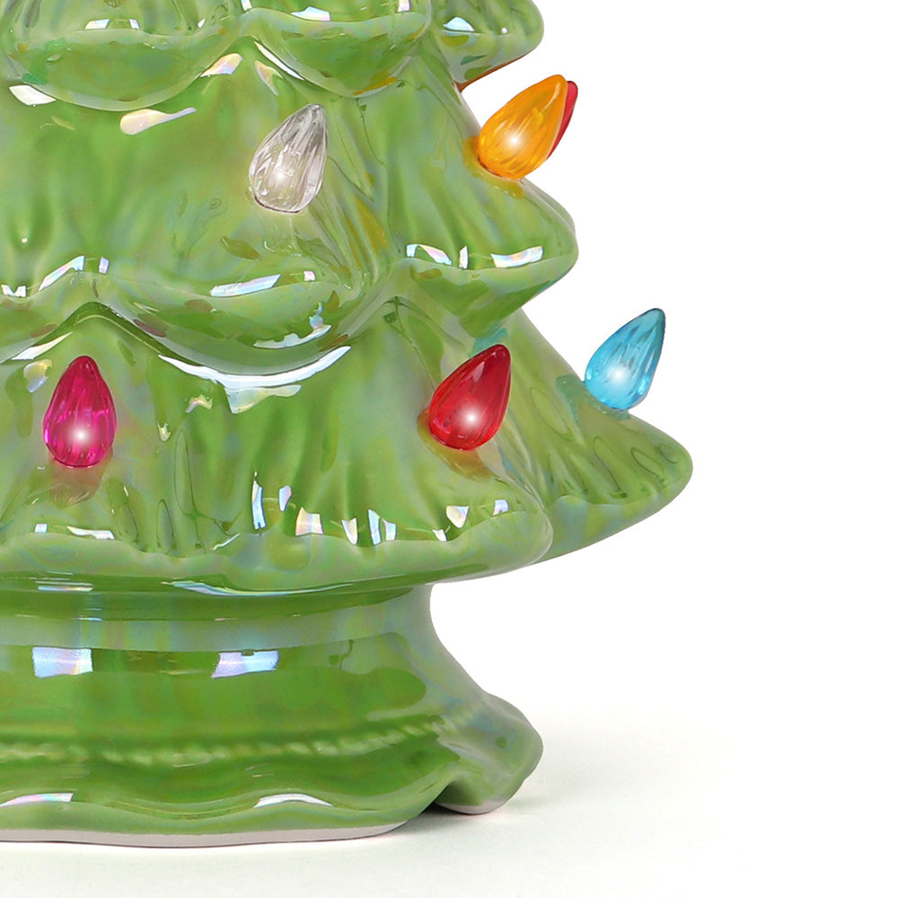 11.5" Pearl Green Ceramic Christmas Tree