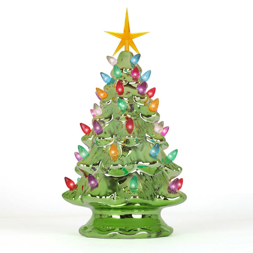 Pearl Olive Ceramic Christmas Tree - Medium
