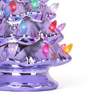 11.5" Pearl Violet Ceramic Christmas Tree