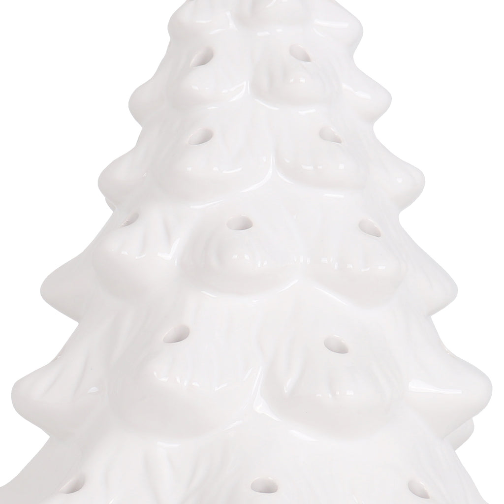 11.5" White Blank Ceramic Christmas Tree