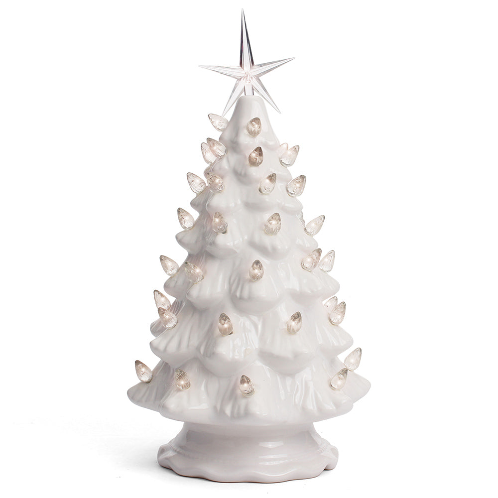 White Ceramic Christmas Tree - Medium
