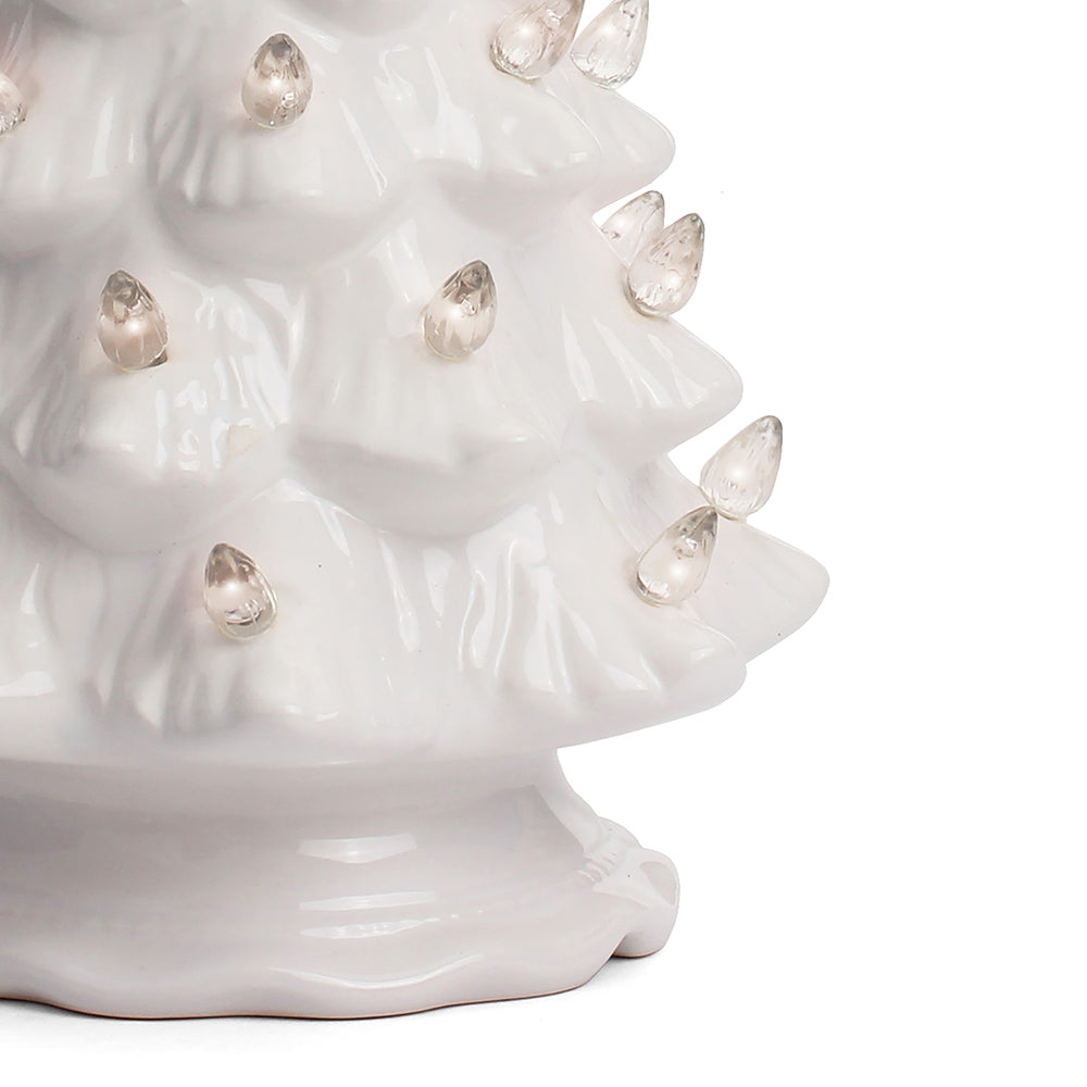 11.5" White Ceramic Christmas Tree