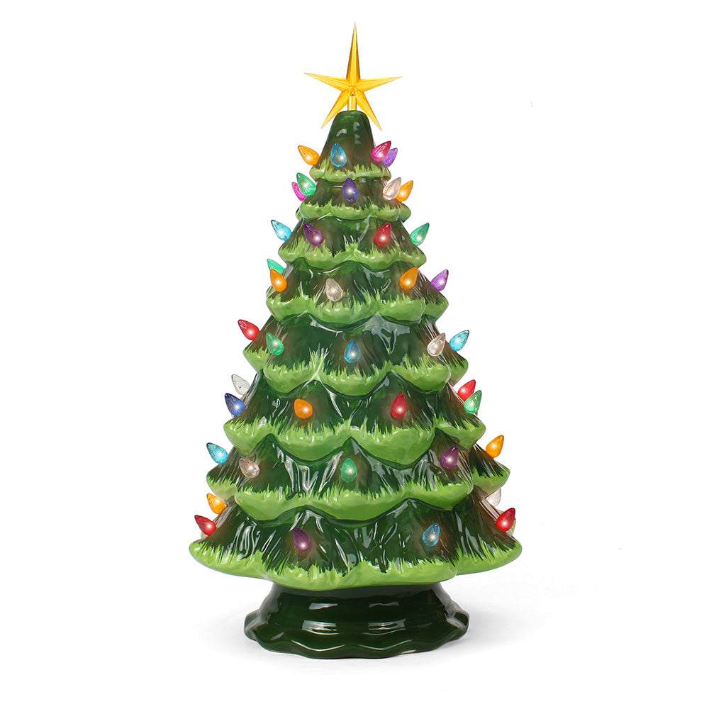 15.5" Green Ceramic Christmas Tree