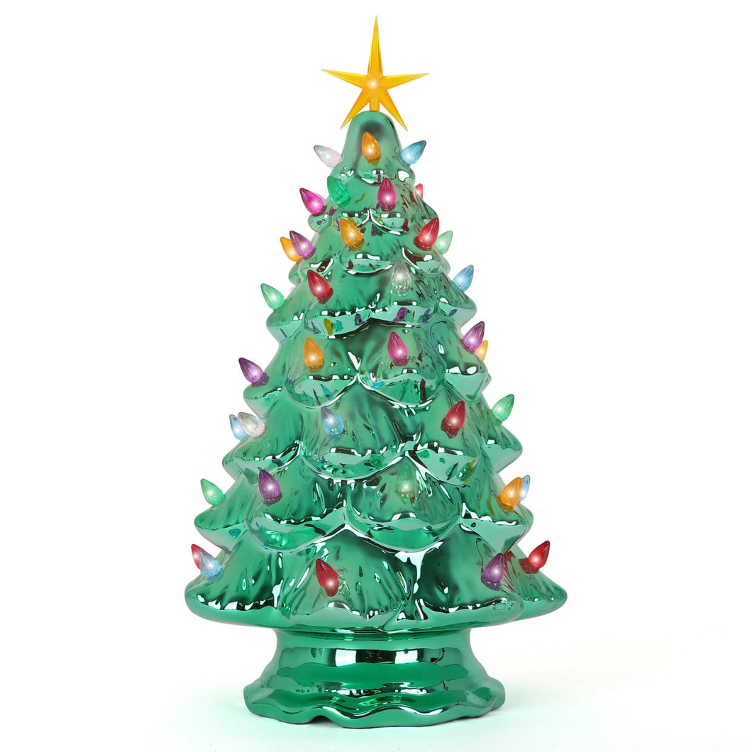 Emerald Pearl Ceramic Christmas Tree - Large