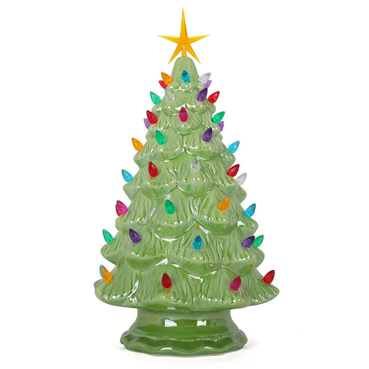 Pearl Green Ceramic Christmas Tree - Large