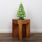 15.5" Pearl Olive Ceramic Christmas Tree