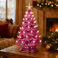 15.5" Pink Pearl Ceramic Christmas Tree