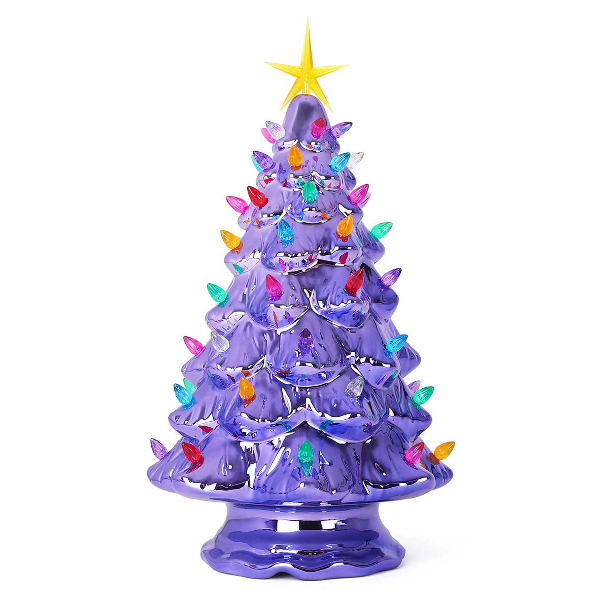 Pearl Violet Ceramic Christmas Tree - Large