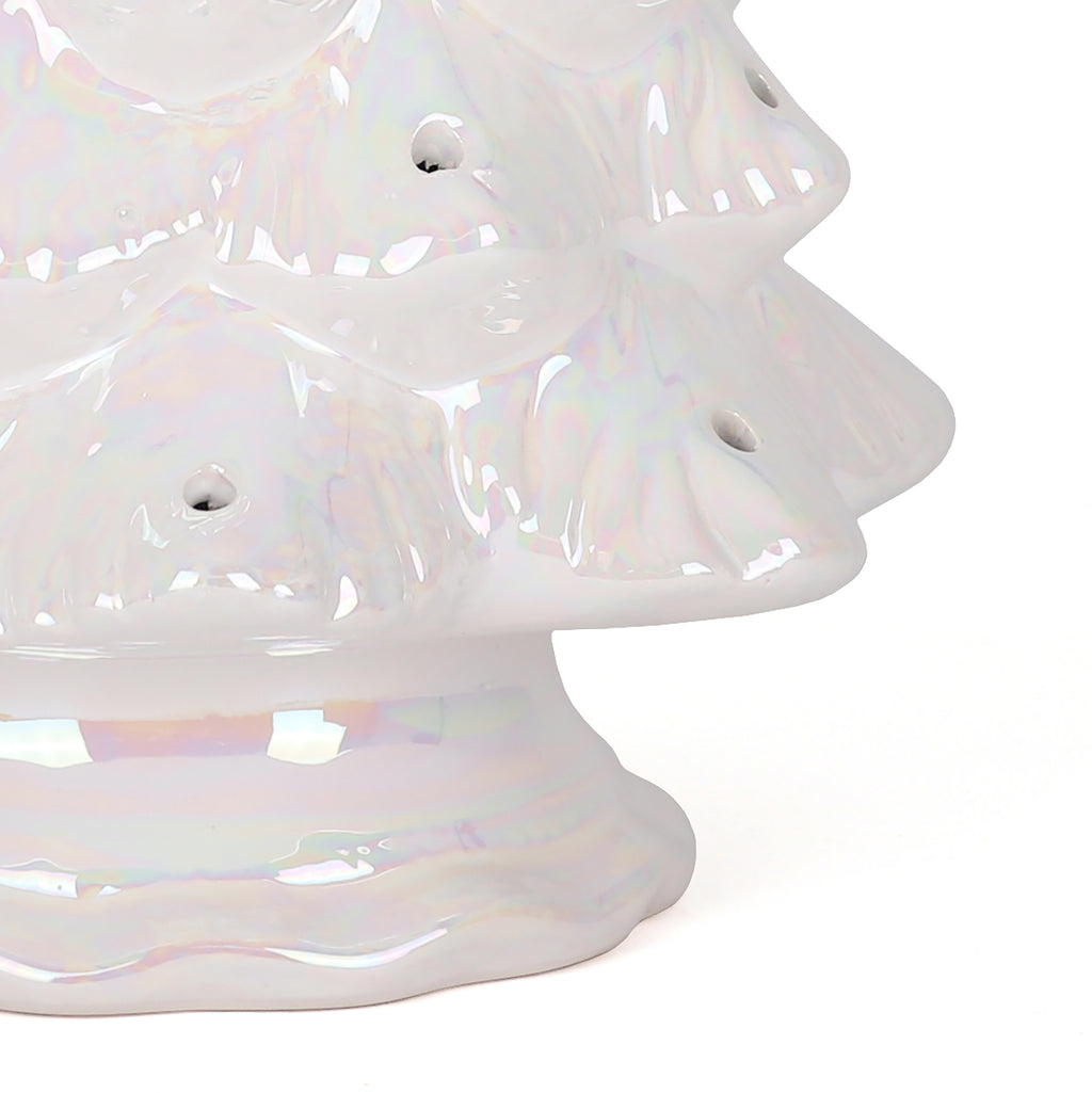 15.5" Pearl White Blank Ceramic Christmas Tree