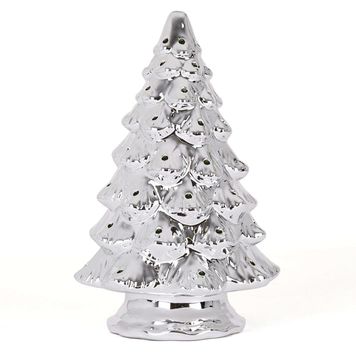 Blank Ceramic Christmas Tree - Silver - Large