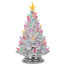 Load image into Gallery viewer, Silver Ceramic Christmas Tree - Large
