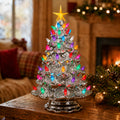 15.5" Silver Ceramic Christmas Tree
