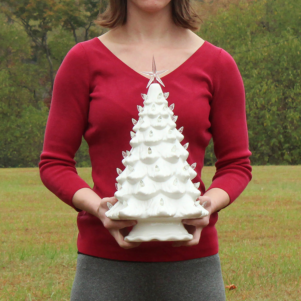 White Ceramic Christmas Tree - Large