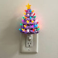 Violet Ceramic Christmas Tree Night Light