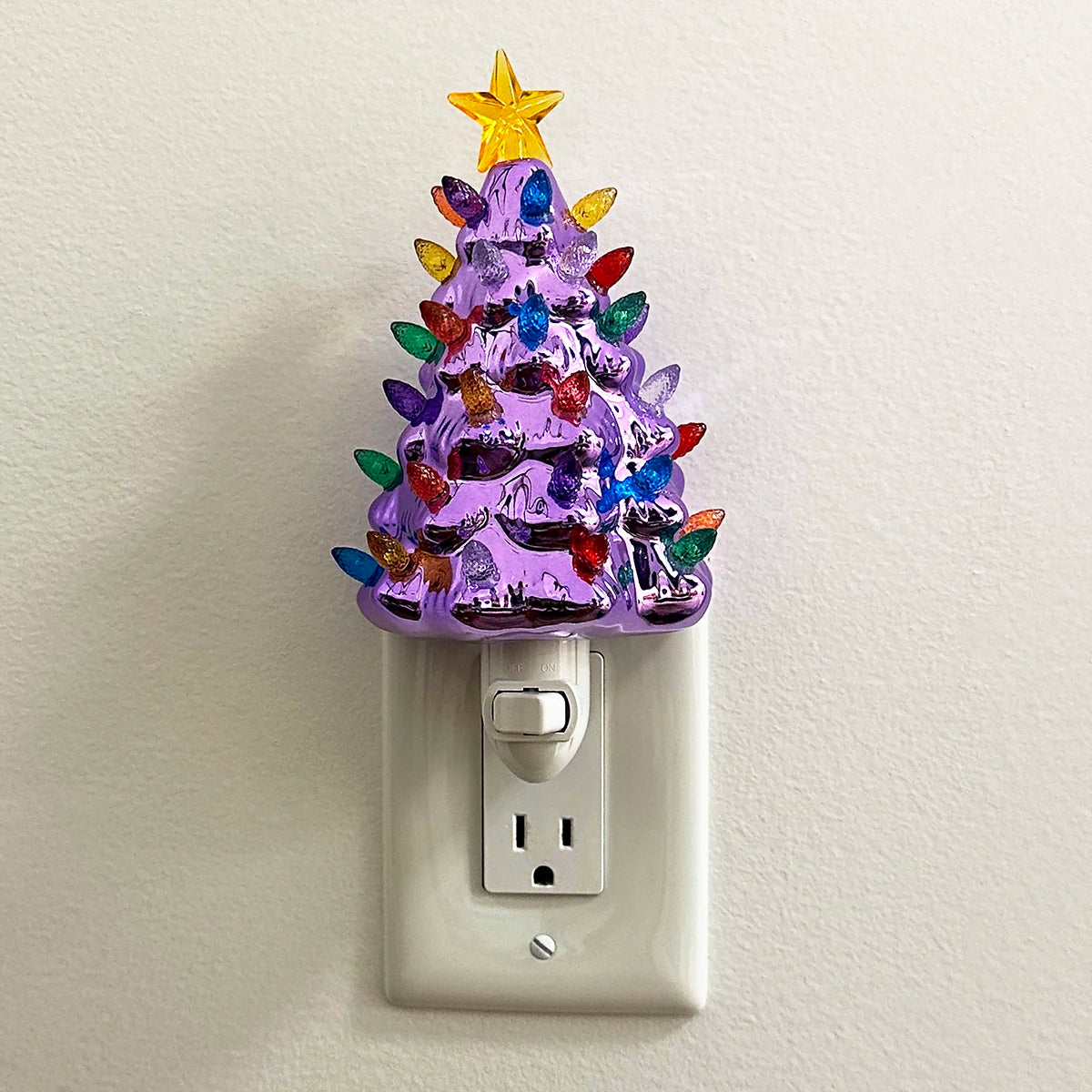 Christmas Tree Night Light - Violet