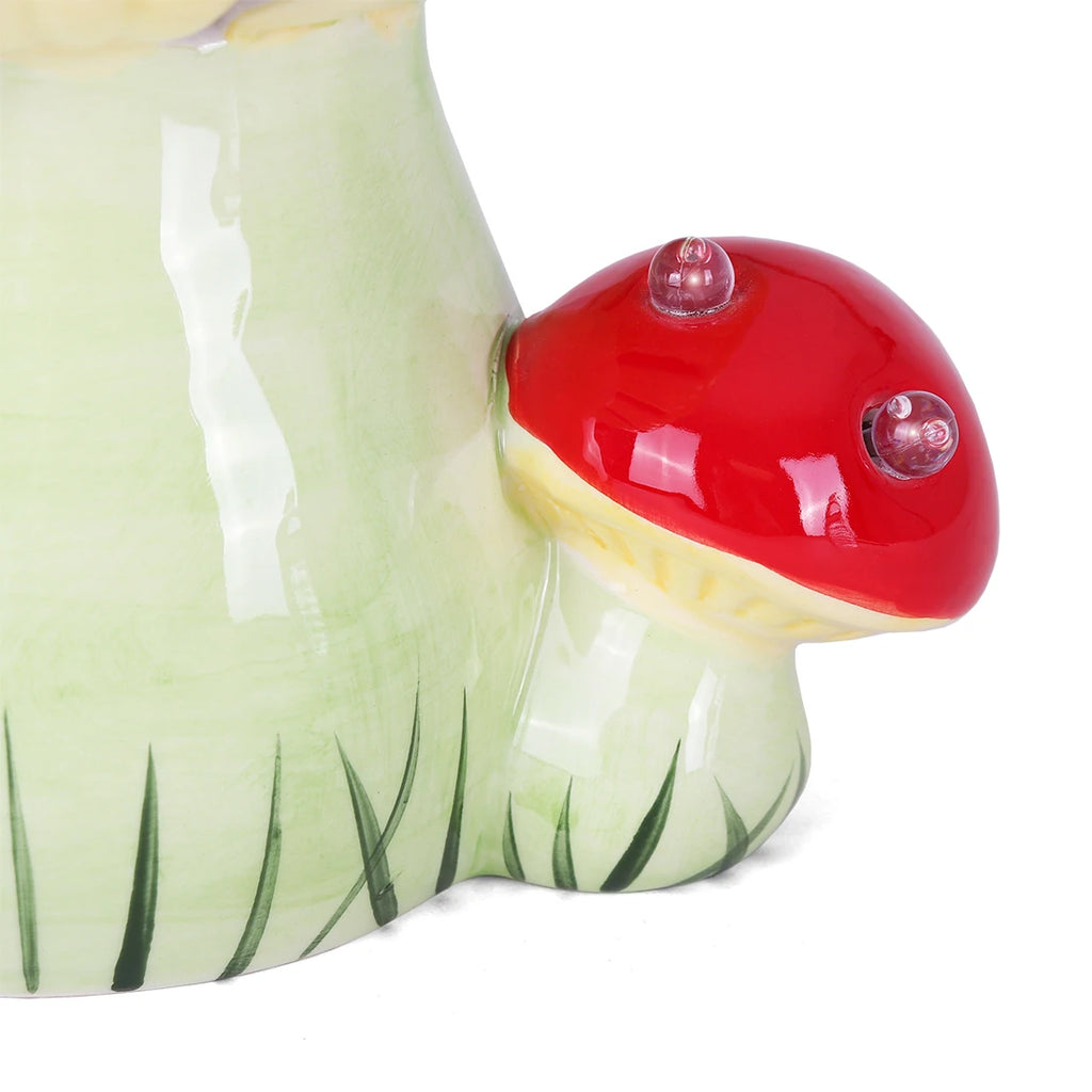 Lighted Ceramic Christmas Mushroom