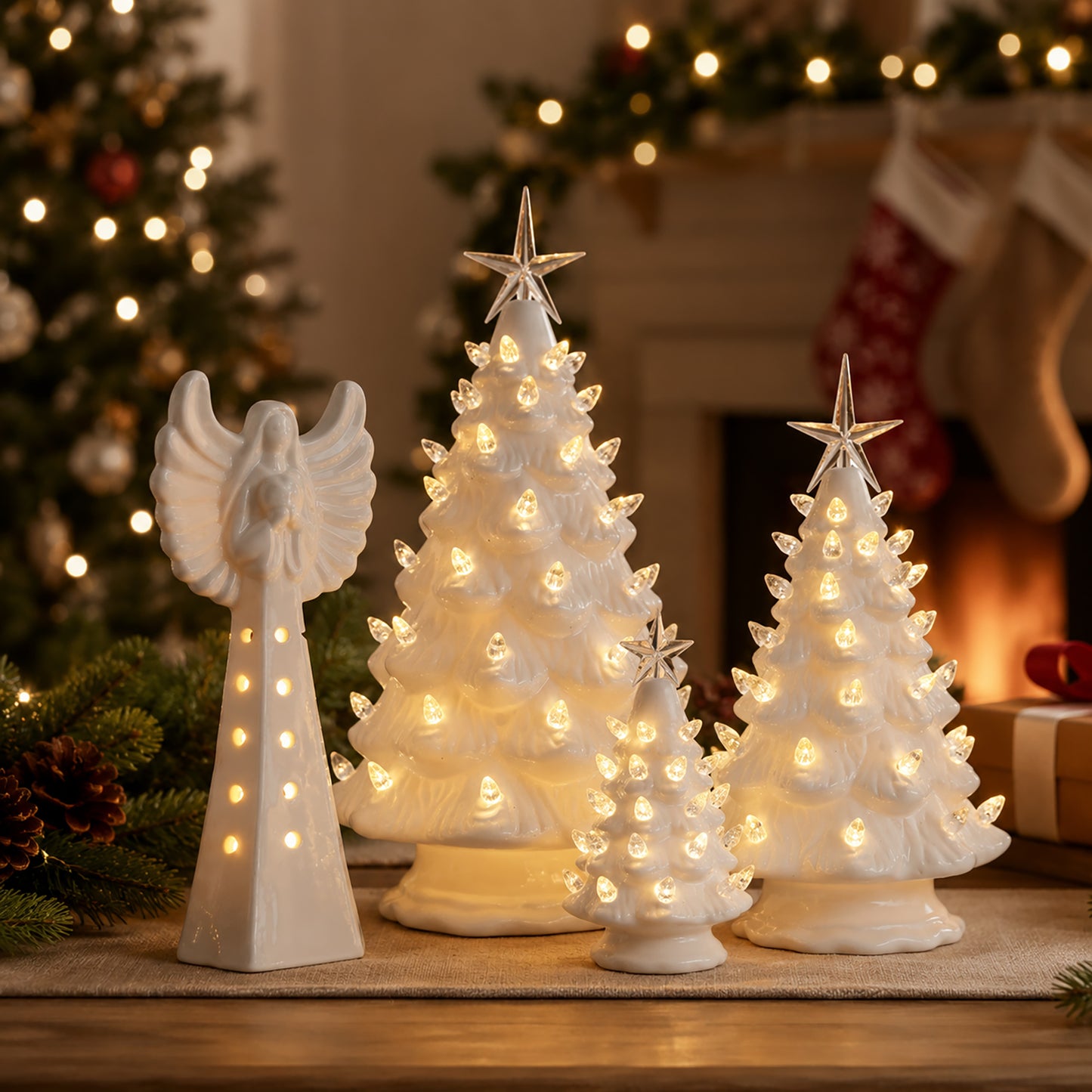 White Ceramic Christmas Tree - Small