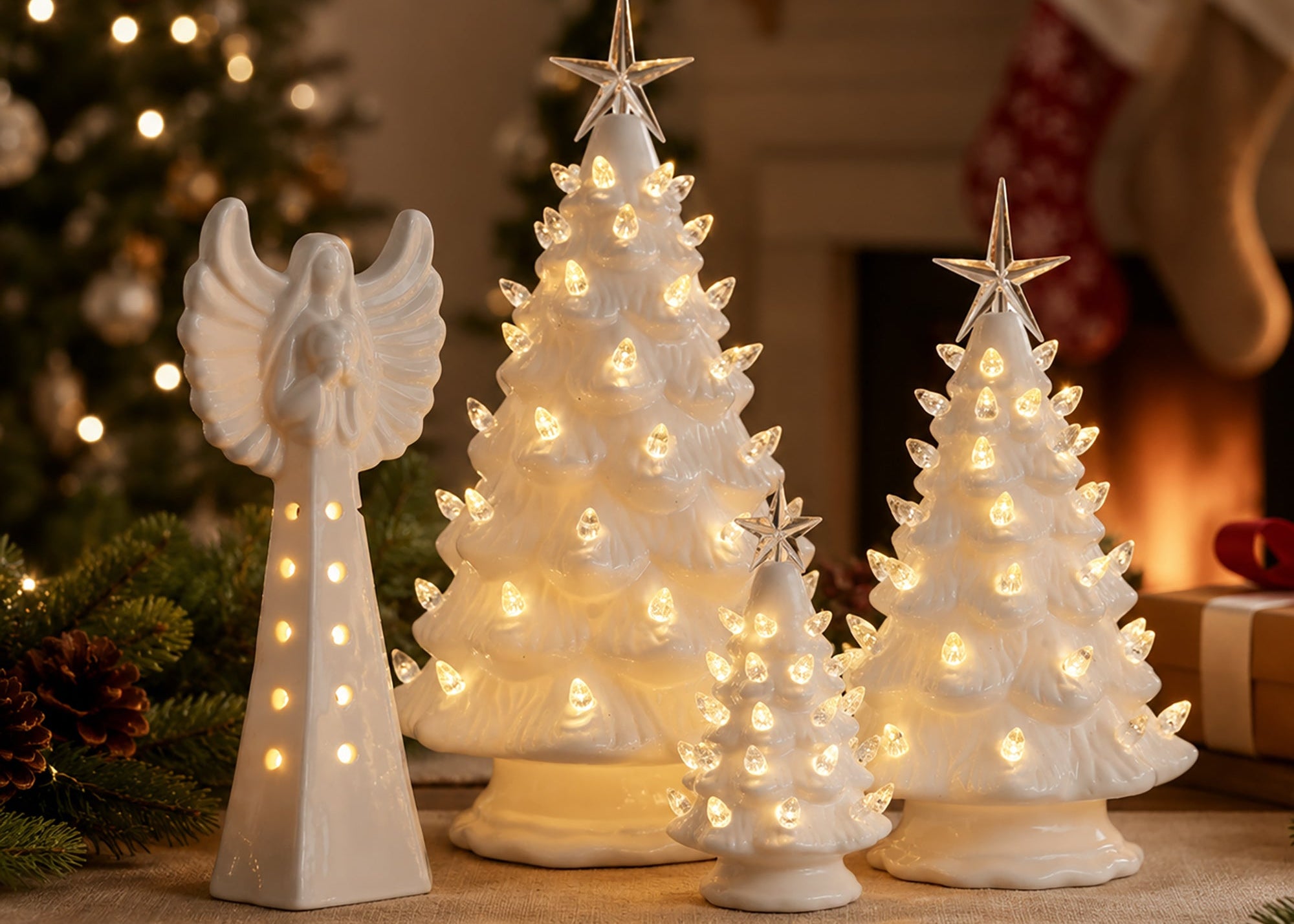 White Ceramic Christmas Tree - Small
