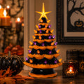 11.5" Orange Halloween Ceramic Tree
