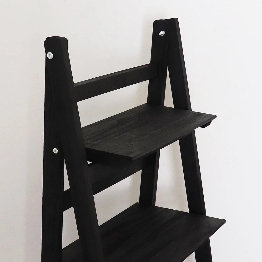 45.5" Black 4-Tier Ladder Shelf