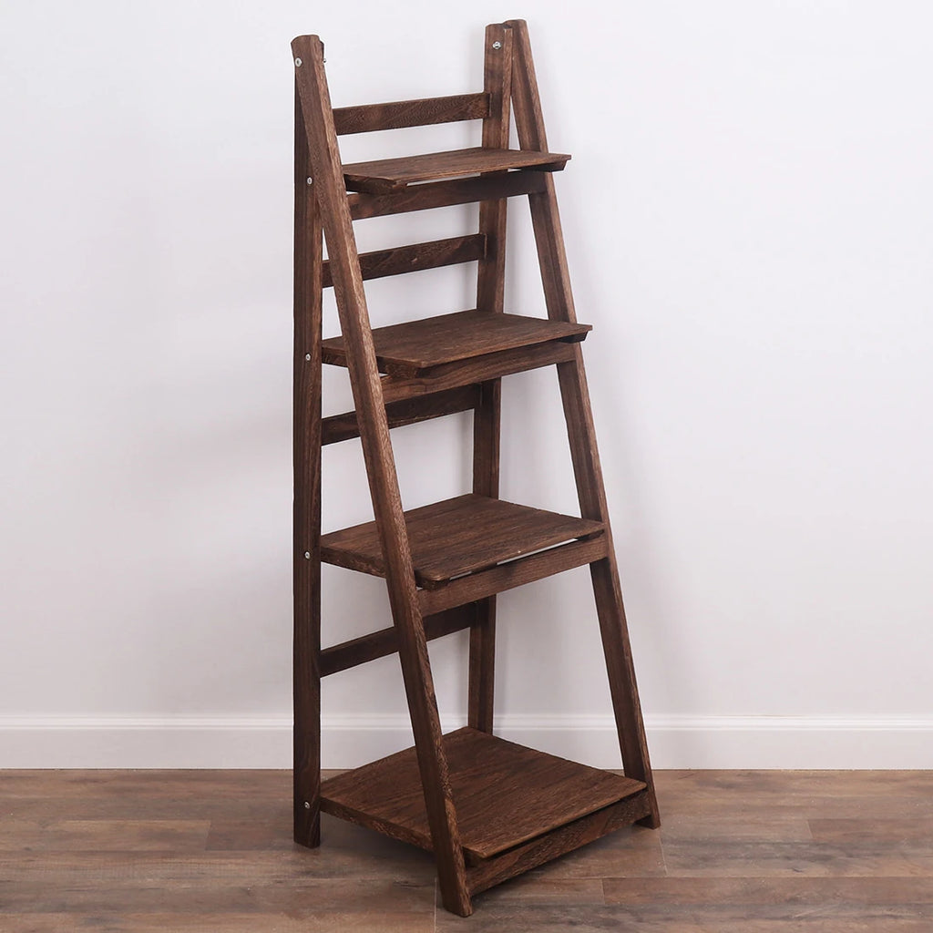 45.5" Brown 4-Tier Ladder Shelf