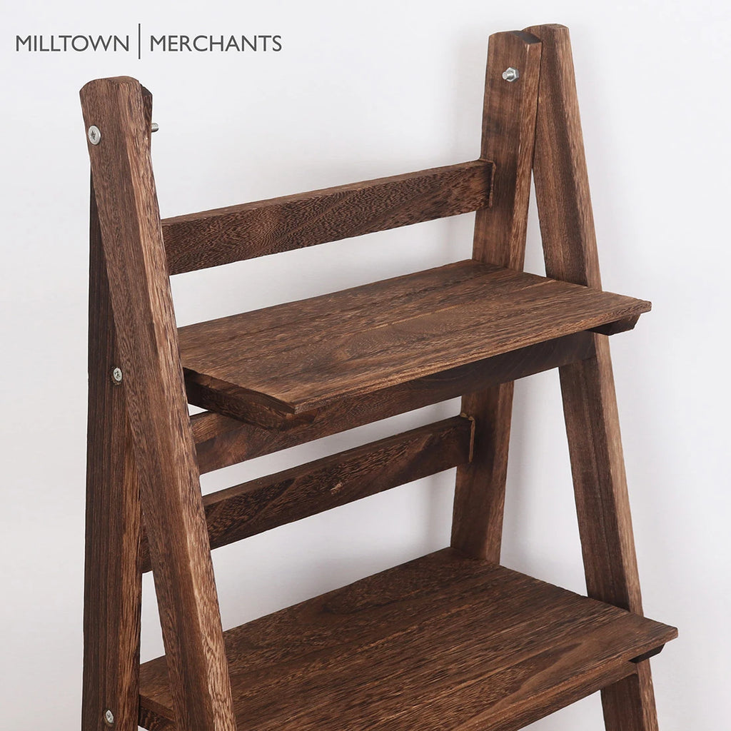 45.5" Brown 4-Tier Ladder Shelf