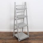 45.5" Light Grey 4-Tier Ladder Shelf
