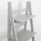 45.5" Light Grey 4-Tier Ladder Shelf